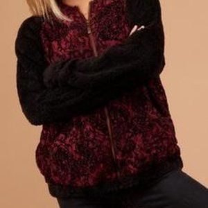 Burgundy & Black Rose Jacket